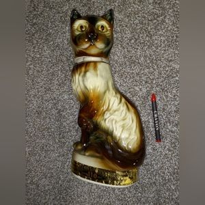 Vintage Jim Beam 1967 Trophy Decanter Tabby Cat